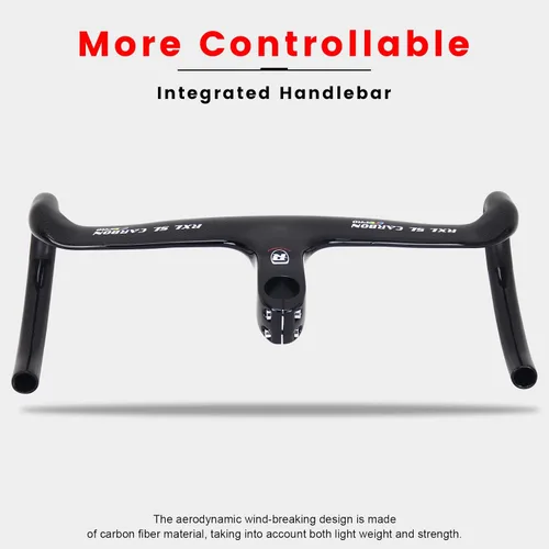 Miniatura 5 de Manillares de fibra de carbono RXL SL para bicicleta de carretera con vástago integrado, manillar de bicicleta de carretera integrado de carbono