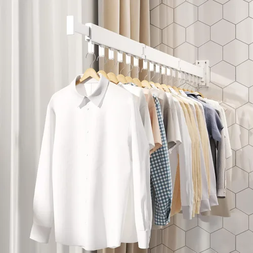 Miniatura 6 de Estante de Secado de Ropa HEILAIYI,Estante de Secado de Lavandería,Estante de Ropa Montado en la Pared,Estante de Lavandería Montado
