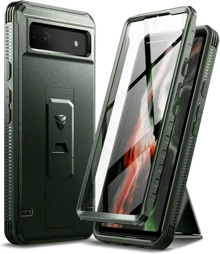 Miniatura 8 de Dexnor Funda de cuerpo completo para Google Pixel 6A, [protector de pantalla y soporte integrados] resistente protección de grado militar a prueba