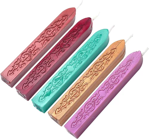 Miniatura 12 de Varillas de Cera para Sellar, Yoption 10 Piezas Varillas de Cera Multicolor con Mechas para Invitación de Boda Sobres de Regalo Tarjetas de Navidad