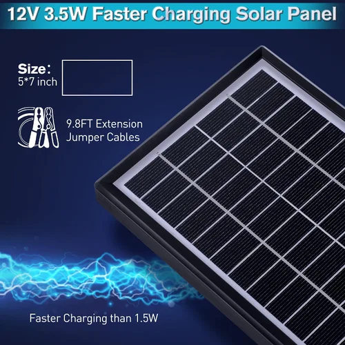 Miniatura 4 de Sumind Panel solar de 6V 3.5W para alimentador de ciervos, cargador de batería solar impermeable al aire libre, cargador de batería de alimentador