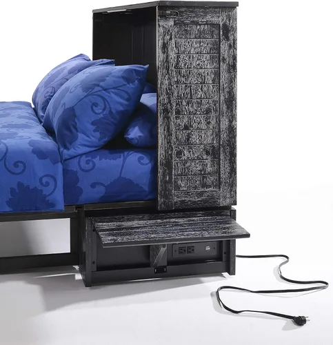 Miniatura 5 de Night & Day Muebles Murphy - Cama convertible con gabinete de tamaño Queen, con colchón de espuma viscoelástica de triple pliegue (Blizzard)