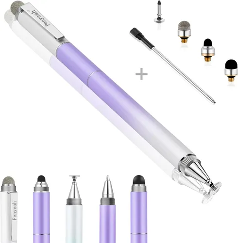 Miniatura 10 de Penyeah - Lápices capacitivos para pantallas táctiles - [4 en 1] Lápiz de pantalla táctil de alta sensibilidad y precisión con punta de disco, punta