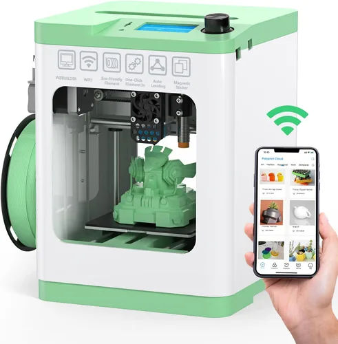 Entina TINA2S Impresoras 3D con impresión WiFi en la nube, enorme biblioteca, totalmente montada, mini impresora 3D para principiantes y niños con