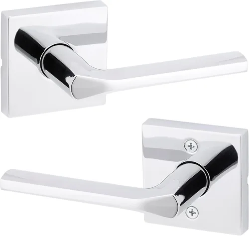 Miniatura 24 de Kwikset Lisboa - Manija interior de puerta de privacidad con cerradura, palanca de puerta para baño y dormitorio, palanca de puerta con botón