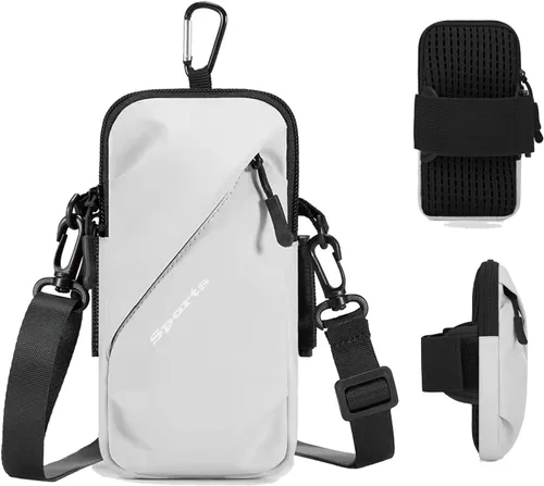 Miniatura 9 de Bandas para el brazo para teléfono, pequeña bolsa cruzada con correa para el brazo, se adapta a iPhone y todos los teléfonos celulares, uso para Azul