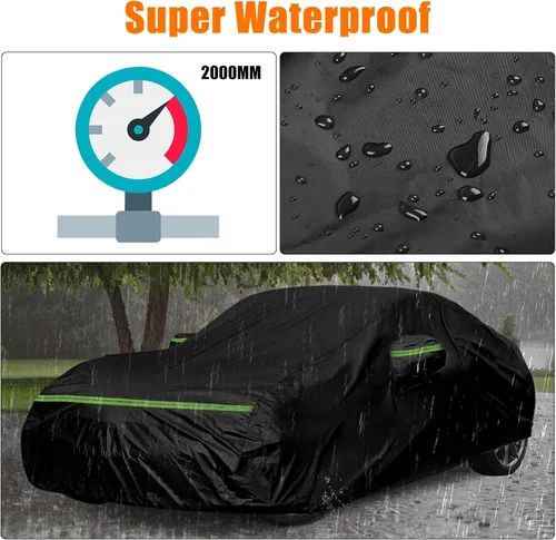 Miniatura 3 de Funda impermeable para automóvil compatible con Mazda MX-5 Miata 1989-1997, 210T para todo tipo de clima, con interior de algodón y puerta