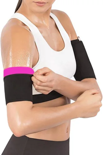 WenX Recortadores de brazos para mujer, bandas de sudor más delgadas de neopreno, mangas de compresión de neopreno para entrenamiento deportivo,