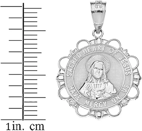 Miniatura 2 de Colgante de plata de ley 925 con medalla religiosa de Jesús