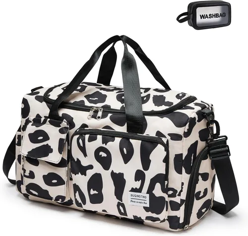 Miniatura 374 de Pequeña bolsa de gimnasio para mujer, bolsa de viaje con compartimento para zapatos