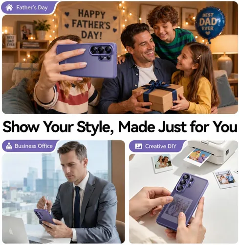 Miniatura 5 de CASEKOO Funda violeta para Samsung Galaxy S26 Ultra de 6.9 pulgadas, protector de cámara, protección de grado militar de 16 pies, antihuellas