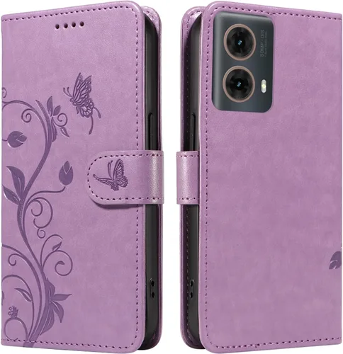 Miniatura 127 de Funda para Motorola Moto E22/E22i, piel sintética, con tarjetero y correa para la muñeca, a prueba de golpes, funda magnética para Motorola Moto Rojo