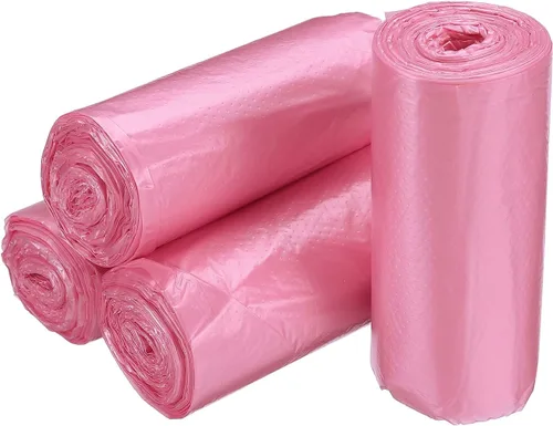 MECCANIXITY Bolsas de basura pequeñas de 0.5 galones para mini basurero de escritorio, color rosa, 8 rollos / 240 unidades