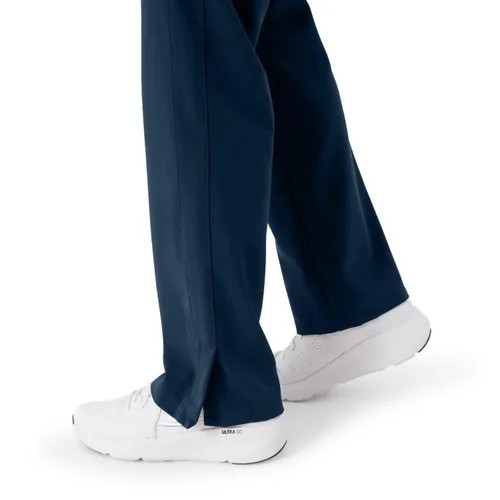 Miniatura 5 de ave. Varick - Pantalón médico de seis bolsillos para mujer, tiro medio, pierna recta, color azul marino, talla XS Petite
