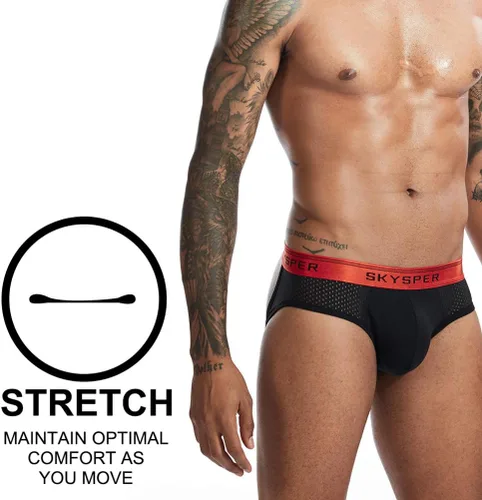 Miniatura 5 de SKYSPER Suspensorio de malla transpirable para hombre, 2 piezas, 3 piezas, 4 piezas, ropa interior masculina, partidarios atléticos para hombres
