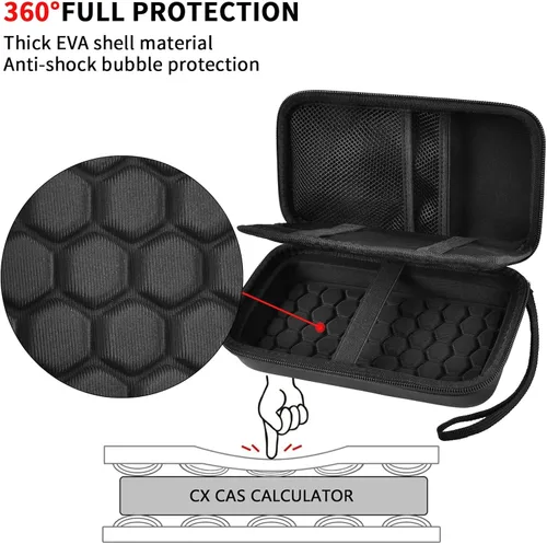 Miniatura 3 de Funda para calculadora gráfica compatible con Texas Instruments TI-84 Plus CE/TI-83 Plus CE, soporte de almacenamiento duro para estudiantes