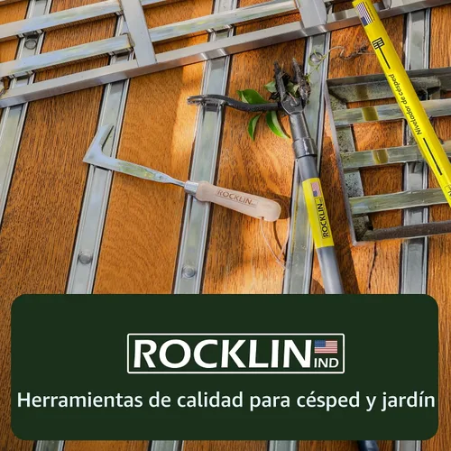 Miniatura 7 de Rocklin™ Rastrillo de nivelación de césped, herramienta de nivelación de acero inoxidable de 22 x 10 pulgadas con mango de 78 pulgadas Suelo