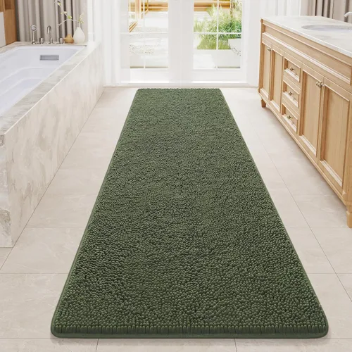 Miniatura 27 de LOCHAS Alfombra de Baño de Lujo Lanuda Tapete de Baño 24 x 17 Pulgadas, Alfombras de Baño Lavables Antideslizantes para Baño y Ducha, Alfombras