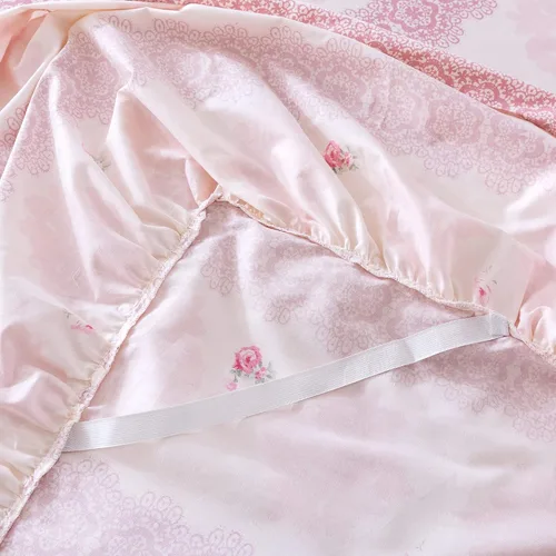 Miniatura 5 de FADFAY, Juego de ropa de cama romántica con estampado de flores, juego de cama rural rústico, funda de edredón con volantes de encaje de princesa