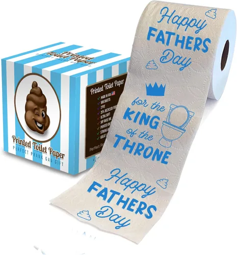 Miniatura 18 de Printed TP Rollo de papel higiénico con estampado de dibujos animados para el Día del Padre, divertido regalo de broma, regalos lindos para papá