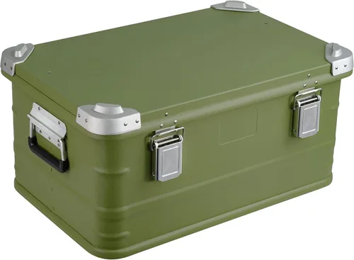 Miniatura 22 de Eylar Caja de almacenamiento de aluminio cruzada para Overland, baúl, estuche de carga de metal, caja de almacenamiento (combo de 4 piezas, negro)