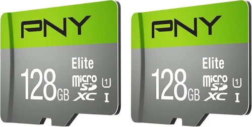 Miniatura 2 de PNY Elite Class 10 U1 - Tarjeta de memoria flash microSDXC de 128 GB, clase 10, U1, Full HD, UHS-I, Micro SD (paquete de 2)