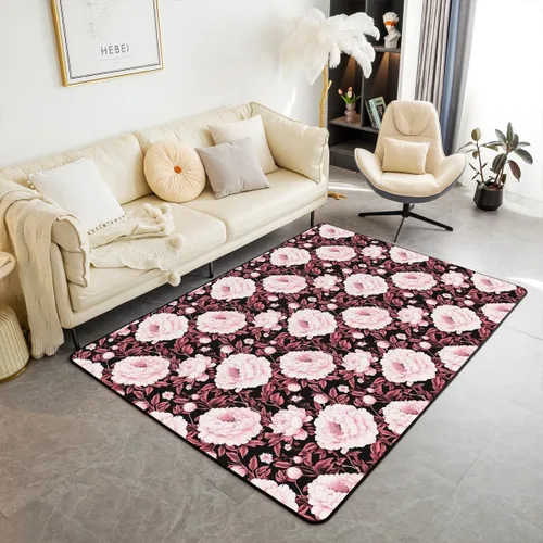 Miniatura 21 de jejeloiu Groovy Flower Area Rug 3x5 Retro Floral Boho Living Room Rugs for Bedroom 70S Hippie Groovy Flowers Bohemian Decor Carpet Psychedelic Beige
