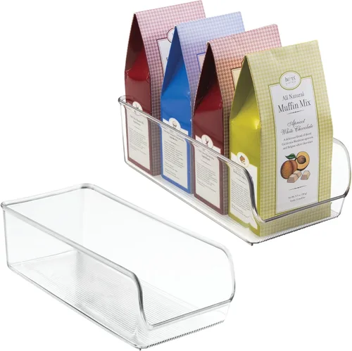 Miniatura 2 de iDesign The Linus Collection - Cubo organizador de plástico reciclado para congelador y refrigerador, juego de 2, 5.25 x 11 x 3.5 pulgadas