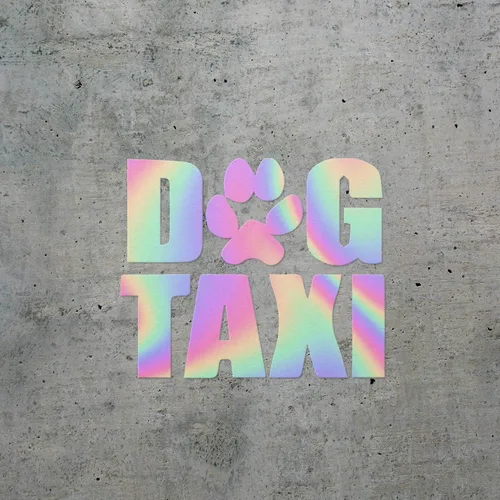 Miniatura 3 de ANDstic532412HO - Calcomanías de taxi de perro con huella de pata (holograma) (juego de 2) calcomanías de vinilo impermeables de alta calidad