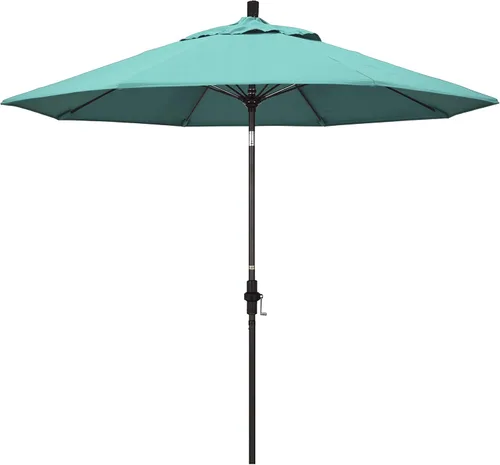 Miniatura 10 de California Umbrella GSCUF908117-5461 - Sombrilla redonda de 9 pies con poste de aluminio y varillas de fibra de vidrio para patio, 9 pies