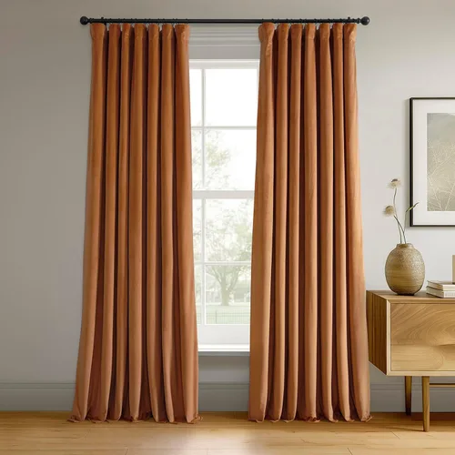 Miniatura 20 de HPD Half Price Drapes Cortinas Opacas Térmicas de Terciopelo Signature para Sala de Estar de 63 Pulgadas de Largo (1 Panel) con Bolsillo para Barra
