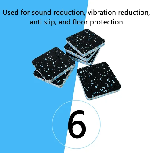 Miniatura 3 de Luwint Almohadillas para cinta de correr, acolchado de espuma de goma, aislamiento de sonido, antivibración, absorción de golpes, láminas de 6 PIEZAS