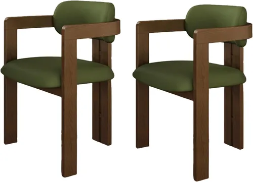 Miniatura 37 de Juego de sillas de comedor de madera, sillas de comedor modernas, silla de cocina tapizada, silla auxiliar de granja con brazos, para sala de estar