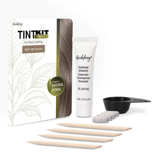 Miniatura 6 de Godefroy Impulsado por Henna - Kit de tinte de 4 aplicaciones Marrón oscuro Color de cabello puntuado alimentado por henna natural