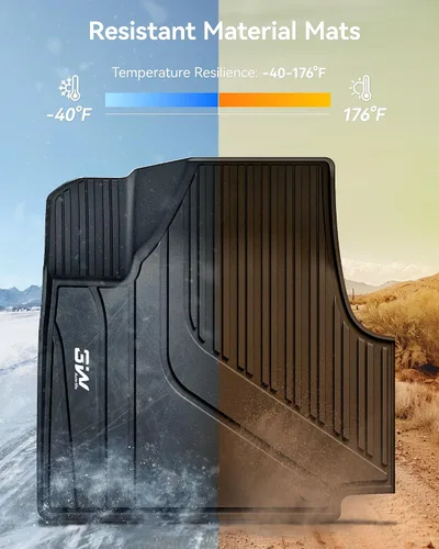 Miniatura 5 de 3W Alfombrillas para Hyundai Ioniq 5 2022-2024 (solo para consola móvil), revestimiento de suelo de TPE para todo tipo de clima, ajuste