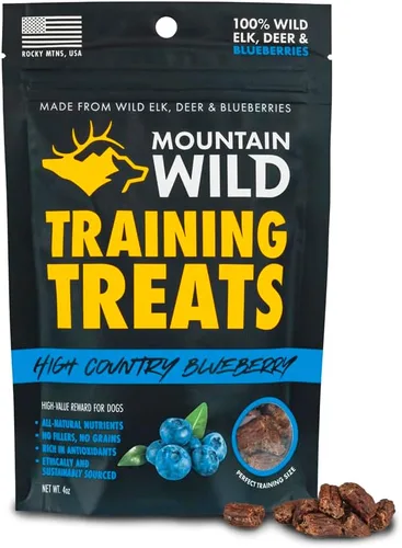 Miniatura 10 de Wild Blueberry Elk & Venison - Golosinas de entrenamiento para perros (4 onzas (paquete de 2), arándano)