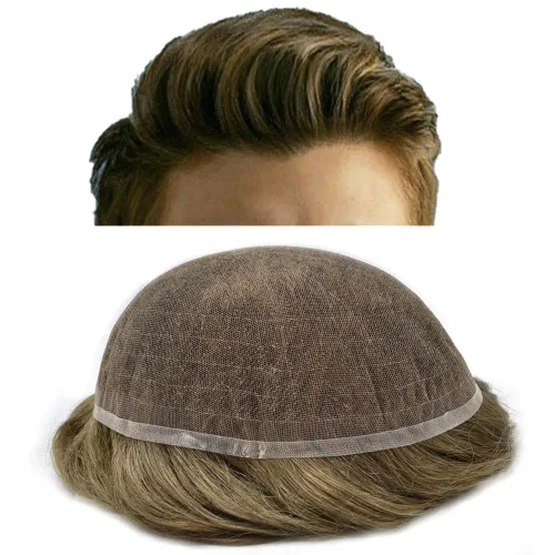 Miniatura 127 de PUNRU HAIR Completo Swiss Lace Toupee para hombres Sistema de cabello humano real Sistema de reemplazo de cabello humano para hombre Toupee