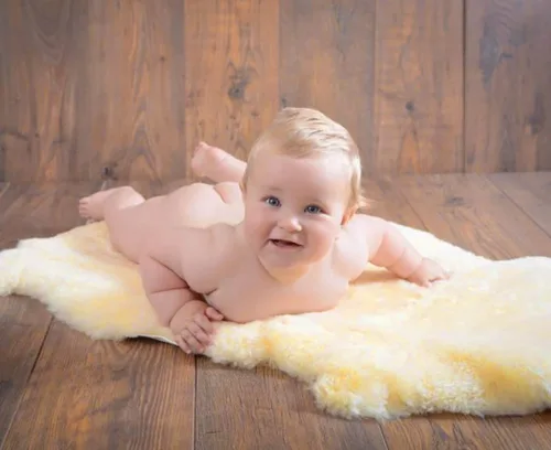 HUAHOO Alfombra prémium de piel de oveja para bebé, alfombra para el cuidado del bebé, alfombra de piel de cordero 100% natural, manta de lana corta