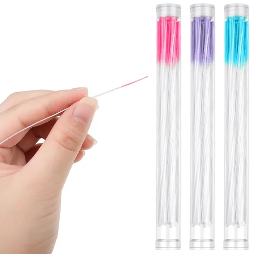 Miniatura 13 de Maitys 180 piezas de limpiador para agujeros de aretes, limpiador de perforaciones con hilo dental, fragancia de rosa para eliminar olores, cuidado
