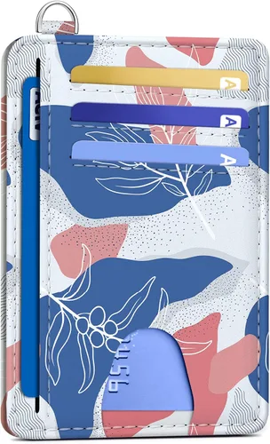 Miniatura 11 de Mayski Cartera delgada minimalista, soporte para tarjetas de crédito para mujeres y hombres, estuches para tarjetas con bloqueo RFID en el bolsillo