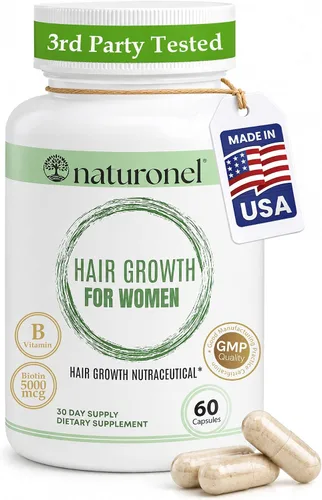 Suplementos de equilibrio para el crecimiento del cabello para mujeres, a partir de 45 años - Apoya el cabello, la piel y las uñas saludables -