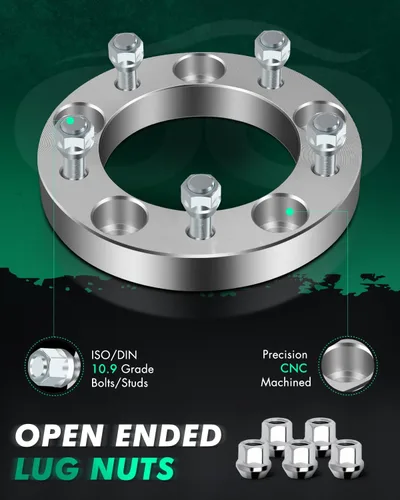 Miniatura 4 de SCITOO 4 espaciadores de rueda de 1 pulgada, 5 x 5.5 de diámetro, pernos de 4.252 in, adaptadores de espaciadores de rueda de 1/2 5 lengüetas
