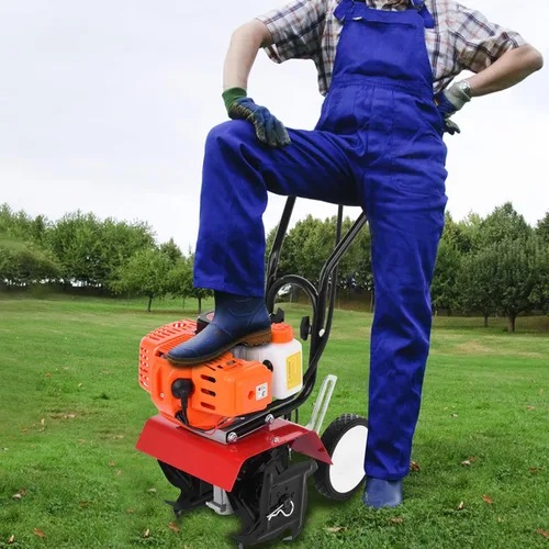 Miniatura 6 de Cultivador de jardín, cultivador de gasolina de 2 tiempos, 9000 rpm, 1.2L, tanque de combustible de 6 pulgadas, profundidad de trabajo de 6