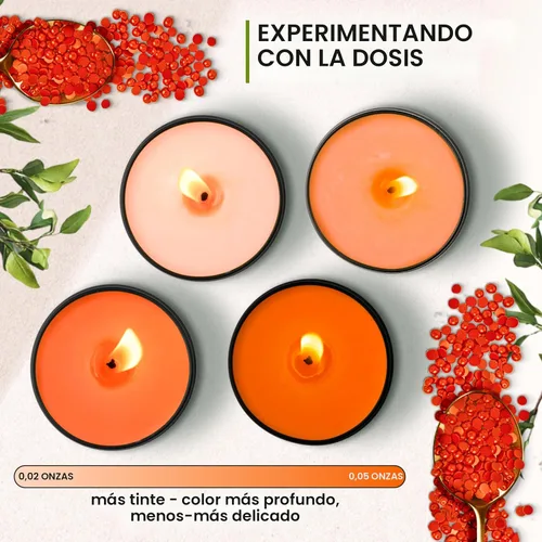 Miniatura 7 de Tinte para cera de vela de soja para hacer velas - 16 chips populares de coloración de tinte para velas - Coloración de cera de vela premium - Chips