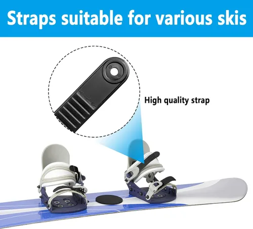 Miniatura 6 de 6 unids/10 correas de escalera de tobillo para snowboard, 7.9 x 0.8 pulgadas, correas de escalera de snowboard, reemplazo de correa de escalera