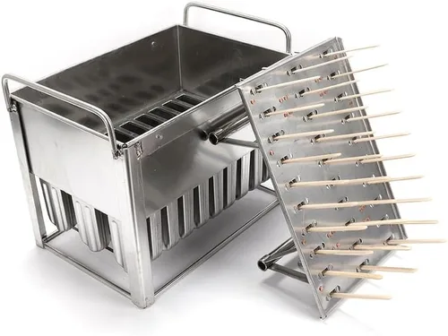 30 moldes comerciales para paletas de hielo, máquina de paletas de hielo de acero inoxidable, cabeza redonda con molde de golosinas congeladas