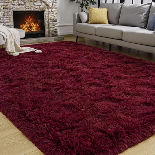 Miniatura 30 de Alfombra de área púrpura y azul de 6x9, alfombras grandes para sala de estar y dormitorio, alfombra mullida y linda, alfombras modernas