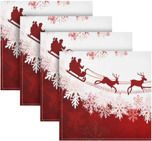 Miniatura 5 de Paquete de 6 servilletas de tela, servilletas lavables de Navidad, ideales para bodas, fiestas, cenas de vacaciones, 20 x 20 pulgadas Patrón 3