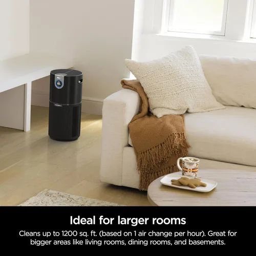 Miniatura 4 de Purificador de aire Shark para el hogar, la oficina y el dormitorio, tecnología Clean Sense, filtro de aire HEPA, 1200 pies cuadrados, captura