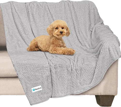 Miniatura 15 de PetAmi Manta impermeable para perro, manta XL a prueba de fugas para perros grandes, protector de sofá y muebles, manta de forro polar para cama